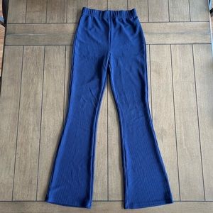 SHEIN Ribbed Flare Pants